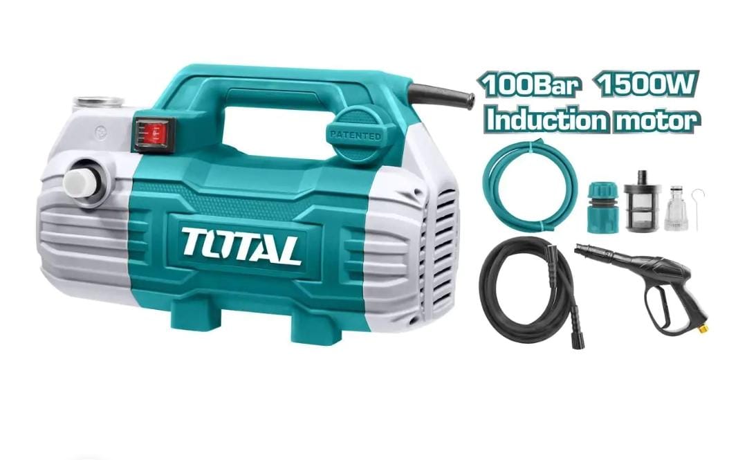 High Pressure Washer 100Bar – 1500W Induction Motor | Total
