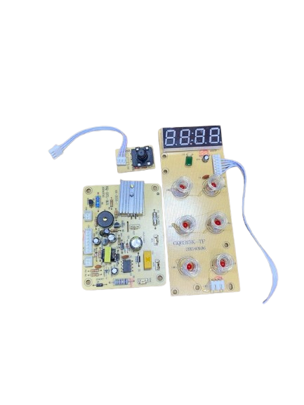 Infrared Cooker Circuit Board – Digital Control Panel with Display & Knobs | Universal Replacement PCB