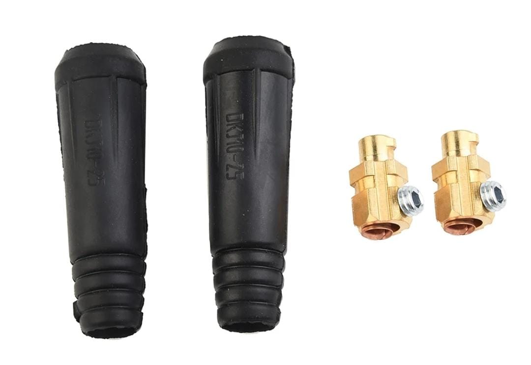 Welding Cable Connectors – Brass | Big & Small | 350A Rated | Secure Fit