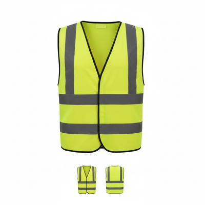 Safety Vest – High Visibility | Dual Reflective Strips | Polyester | Standard Size