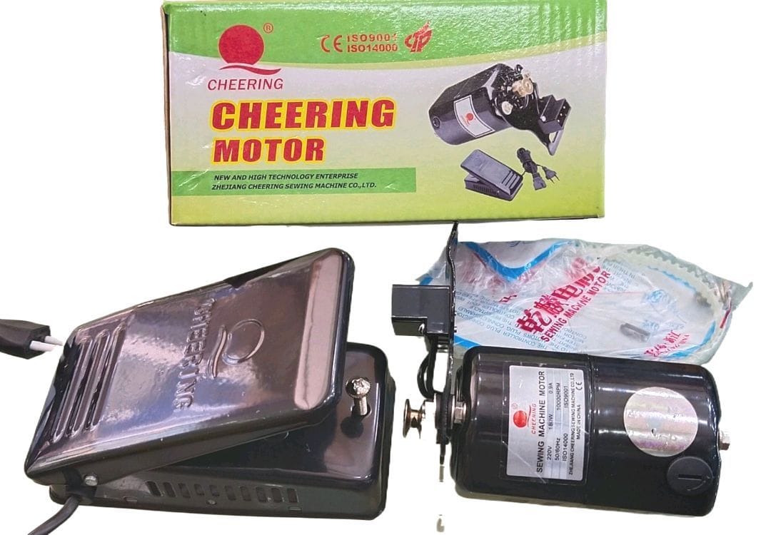 Sewing Machine Motor – QLQ 180W | 100% Copper | ISO & CE Certified | Foot Controller + Belt Kit