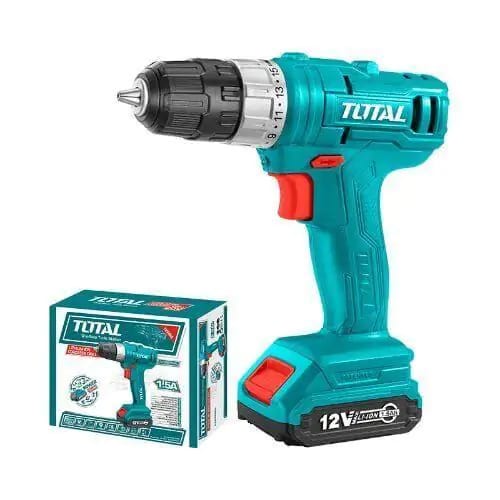 Cordless Drill – 12V | TOTAL Brand | Compact Lithium-Ion