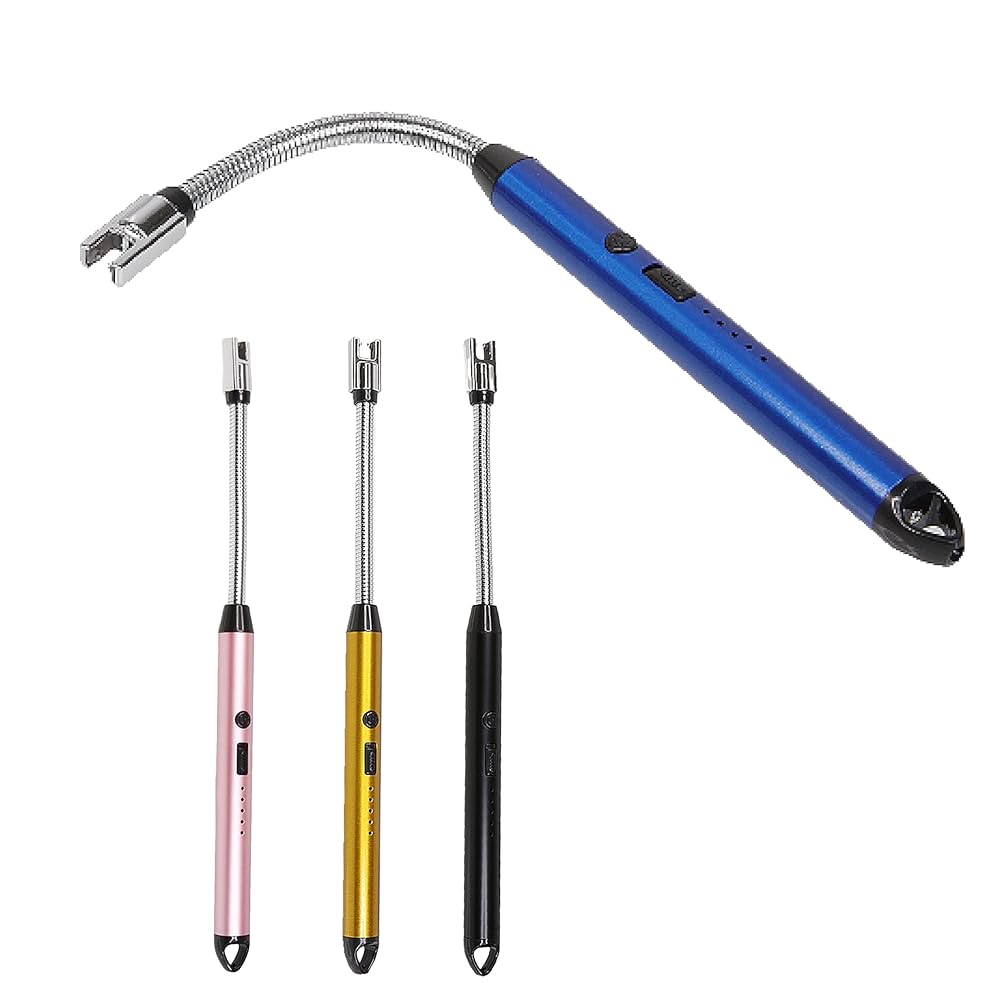 Rechargeable Electric Arc Lighter – Flexible Neck | Flameless & Windproof | USB Type-C | Ideal for BBQ, Candles & Camping