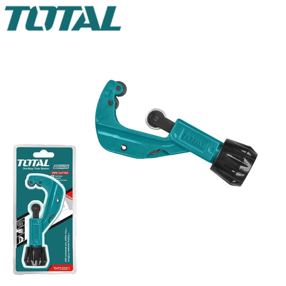 Pipe Cutter – 3–32mm | TOTAL Brand | Die-Cast Body for Copper & Aluminum Pipes