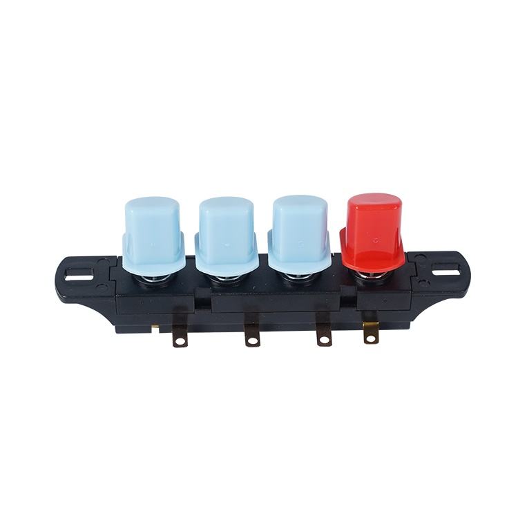 4-Button Piano Switch – Red & Blue Push Control | Blender, Juicer, Grinder Compatible | Durable Spare Part