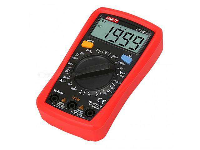 Digital Multimeter – UNI-T UT33C+ | Temperature Function | Palm Size | CAT II 600V